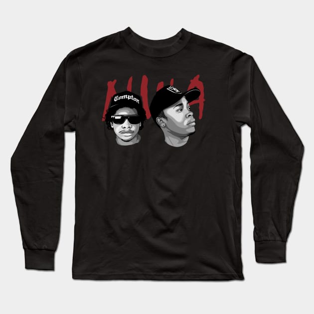 Dr Dre & Eazy-E Long Sleeve T-Shirt by leondesignsau